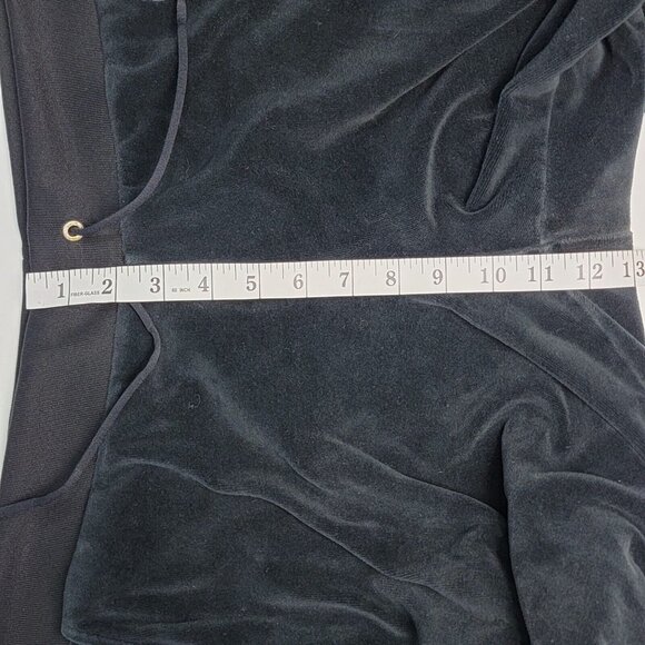 Juicy Couture Womens Zuma Velour Jogger Pants XL Classic Black Grunge Goth Y2K - Picture 13 of 16